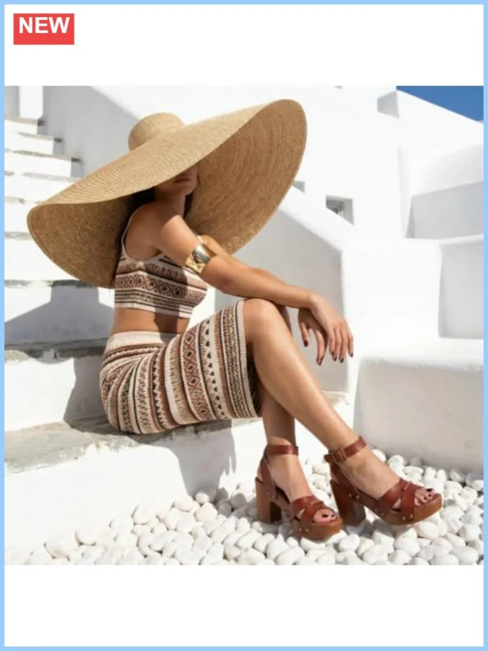 CUSHIONAIRE Women's Sandra Faux Wood Sandal +LiteSole Technology, Wide Widths